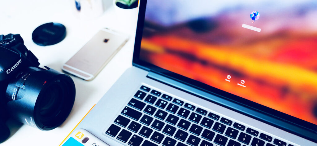 Notebook, câmera e equipamentos portáteis